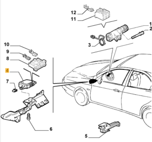 60653687 Alfa Romeo 156 Engine Immobiliser