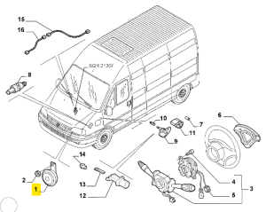 1347053080 Fiat Ducato (2001-2006, 2008-2011) Horn