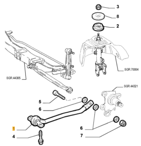 51777717 Alfa Romeo 147 & 156 & GT 937 Querlenker hinten links