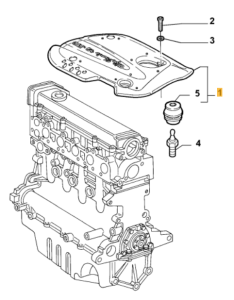 735420749 / 735350520 Alfa Romeo 156 TD.ID/MY.2002 & 147 1910 JTD Verkleidung Motor