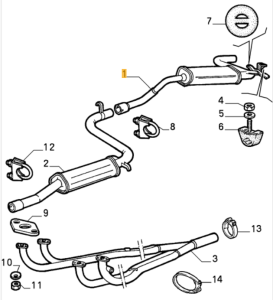 60504365 Alfa Romeo 33 ED.88 1.2/1.3 Auspuff Endschalldämpfer