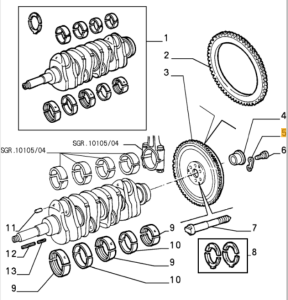 60521115 / 116000240201 Alfa Romeo 75 & Alfetta/GTV 116 Schwungplättchen Kurbelwelle