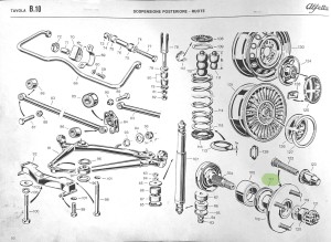 60521357 / 116002545803 Alfa Romeo Alfetta/GTV 116 & 75 (bis 9/1985) Mounting Ring Rear Wheel Bearing RH