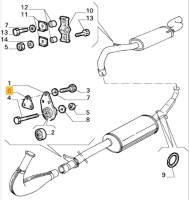 60521406 / 116003080400 Alfa Romeo 75 & Alfetta/GTV 116 Plättchen Auspuff
