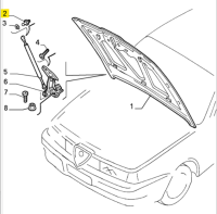 60568114 Alfa Romeo 155 Screw Bonnet (Price for One)