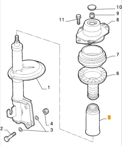 7588037 Alfa Romeo 145/146/155 & Fiat & Lancia Staubmanschette Stoßdämpfer vorne