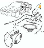 60564764 Alfa Romeo 164 (87-97) Steuergerät Radio