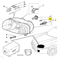 10556890 Alfa Romeo & Lancia Glühlampe 6W Scheinwerfer (Preis je Stück)