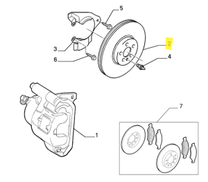 1316323080 Fiat Ulysse (94-2002) Front Brake Disc
