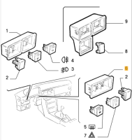 60581424 Alfa Romeo 33 (90-94) Gehäuse Schalter rechts