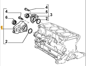 95400009 / 60608909 Alfa Romeo 2.0 TS Motoren Lagerbock Ausgleichswelle