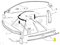 735272950 Fiat Punto Front Door Moulding LH (5 Doors)