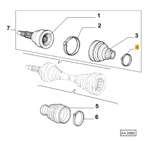 13433108 Alfa Romeo & Fiat & Lancia Schelle Antriebswelle