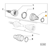 13433108 Alfa Romeo & Fiat & Lancia Schelle Antriebswelle