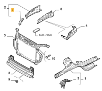 50517041 Alfa Romeo Mito (2008-2011) Halter Karosserie vorne rechts