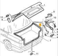 60540532 Alfa Romeo 155 (V = Basis/Super) Dämpfer Heckklappe
