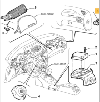 46480451 Alfa Romeo & Fiat & Lancia Schalter Airbag