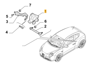 50513123 Alfa Romeo Mito (2008-2013) Rear Light  Height Control