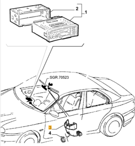 156019137 Alfa Romeo 156 (1997-2002) Mikrophon integriertes Zellenautoradio