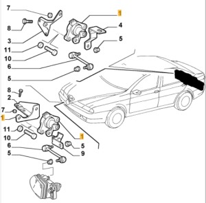60684903 Alfa Romeo 166 & Mito (2008-2013) Schalter Leuchtweitenregulierung hinten