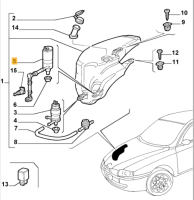 46549826 Alfa Romeo & Fiat & Lancia Pumpe Scheinwerferreinigung