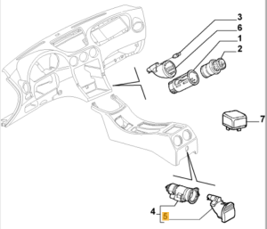 156020130 Alfa Romeo 166 Stecker 12V Mittelkonsole