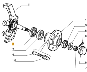 60516540 Alfa Romeo 105 Simmerring Radlager vorne