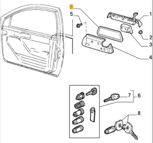 60611775 Alfa Romeo 155 Seal Gasket Front Door Handle