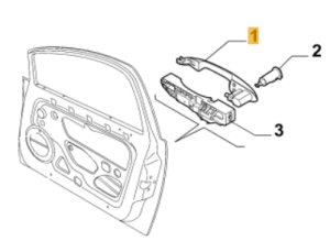 156088218 Alfa Romeo Mito (to 2013) & Lancia Ypsilon Front Door Handle LH/RH