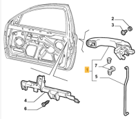 735362776 Alfa Romeo 147 (5-Türer) Türgriff vorne rechts