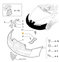 50501476 Alfa Romeo 159 939 (2005-2008) Halter Stoßstange vorne