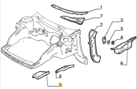 60564281 / 60812246 Alfa Romeo 155 & GTV Spider 916 Halter vorne rechts