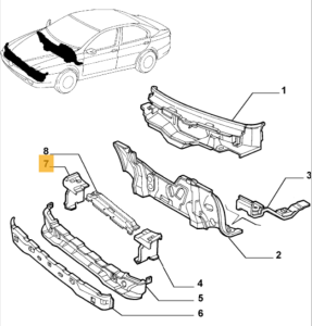 60601186 Alfa Romeo 166 Halter vorne rechts
