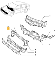 60601186 Alfa Romeo 166 Halter vorne rechts