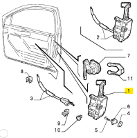 60778634 Alfa Romeo 155 (92-96) Türschloss vorne links