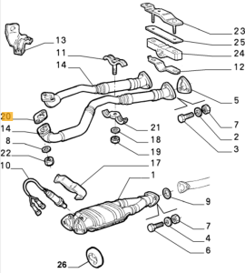 60510306 Alfa Romeo 164 & RZ/SZ & Spider 916 Abgaskrümmerdichtung (Preis je Stück)