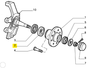 292062203 Alfa Romeo 105/115 Inner Wheel Bearing Front Axle