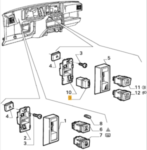 60528662 / 161084303400 Alfa Romeo 75 Regler Innenraumbeleuchtung