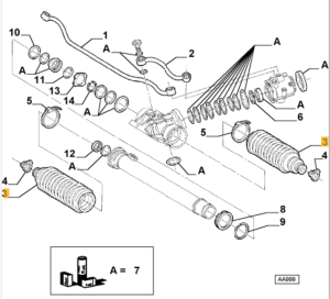 9943860 Alfa Romeo 75/RZ/SZ Steering Boot