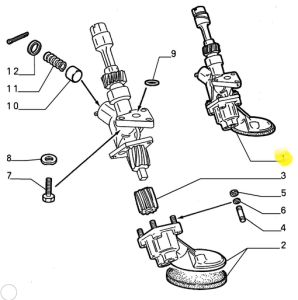 60518475 / 105140601301 Alfa Romeo 105/115 Ölpumpe
