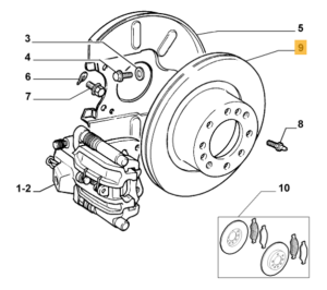 60801787 Alfa Romeo 156 (1997-2002) Rear Brake Disc