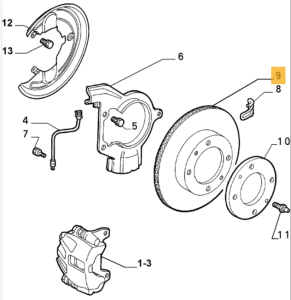 60806137 Alfa Romeo 155 Aspirato 1.7/1.8 TS/2.0 TS 8V Front Brake Disc