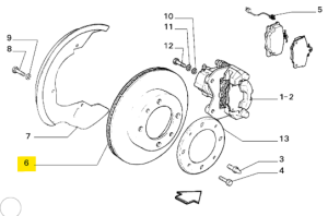 164202202303 / 82433860 Alfa Romeo 164 & Fiat & Lancia Front Brake Disc