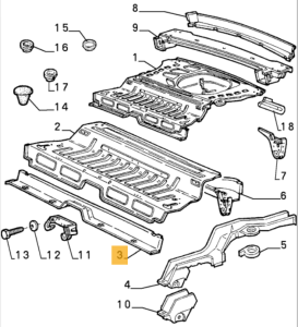 60538605 Alfa Romeo 33 (90-94) Traverse unten hinten