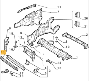 7772711 / 60811016 / 60805454 Alfa Romeo 146 Kühlertraverse vorne unten