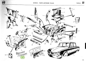 105005012601 Alfa Romeo Giulia & GT 105 Blech vorne Kühler unten