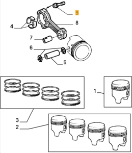 60503295 / 60517515 / 108255 Alfa Romeo 33 & 145/146 Schraube Pleuelstange