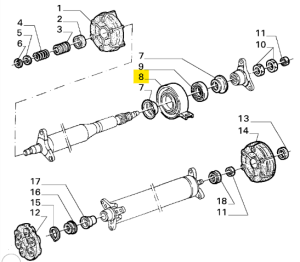 60522599 / 116681512700 Alfa Romeo 75/RZ/SZ & GTV6 116 Mittellager Kardanwelle