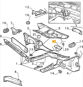 60501120 Alfa Romeo 33 Halterung Karosserie vorne