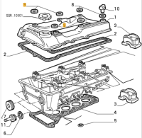 60544909 / 130612028 Alfa Romeo 75 & 90 & 105/115 & 116 4Cyl. Seal Gasket Valve Cover Screw